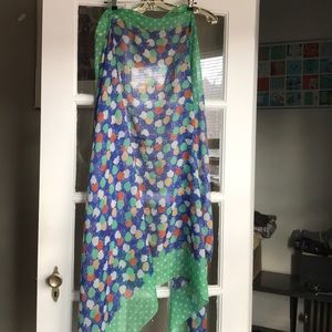 Marks and Spencer tassled apple print scarf